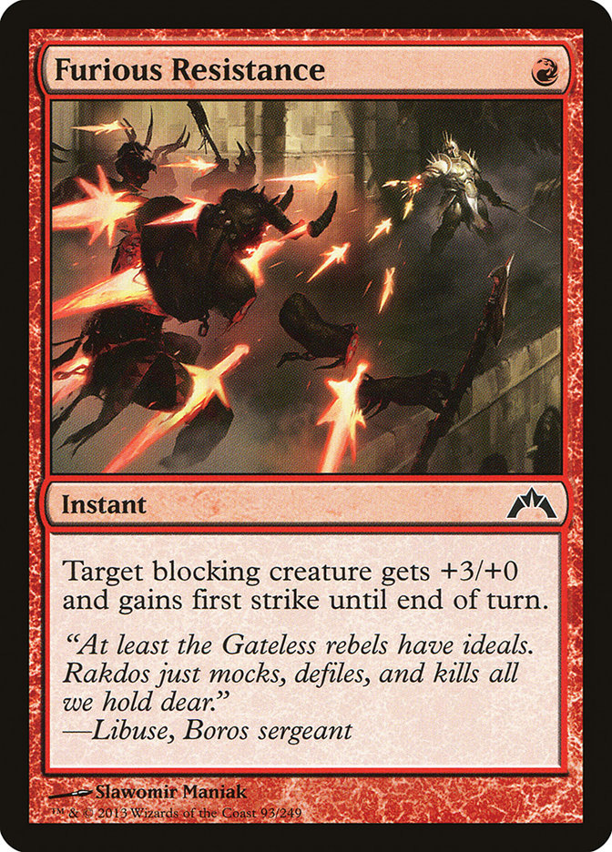 Furious Resistance [Gatecrash] | Card Merchant Takapuna