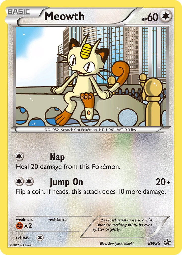 Meowth (BW35) (Cosmos Holo) [Black & White: Black Star Promos] | Card Merchant Takapuna