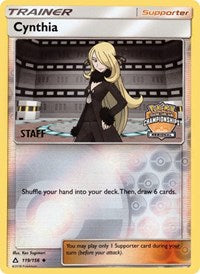 Cynthia (119/156) (Staff Regional Championship Promo) [Sun & Moon: Ultra Prism] | Card Merchant Takapuna