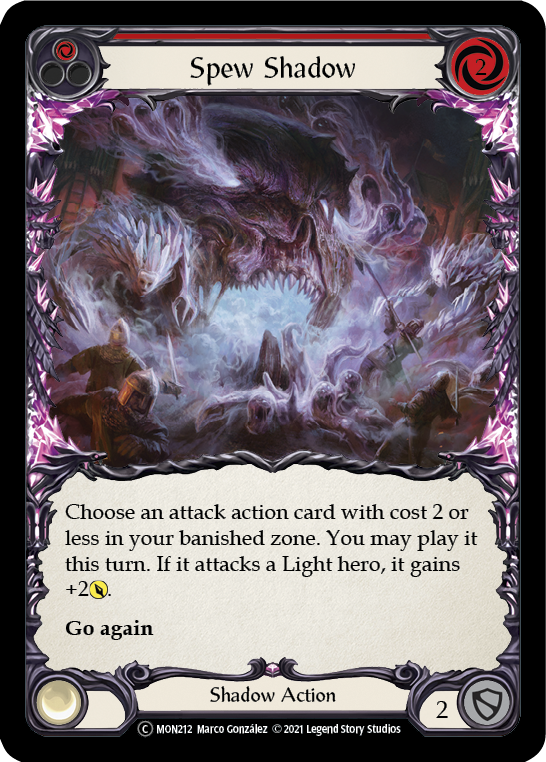 Spew Shadow (Red) [U-MON212] (Monarch Unlimited)  Unlimited Normal | Card Merchant Takapuna