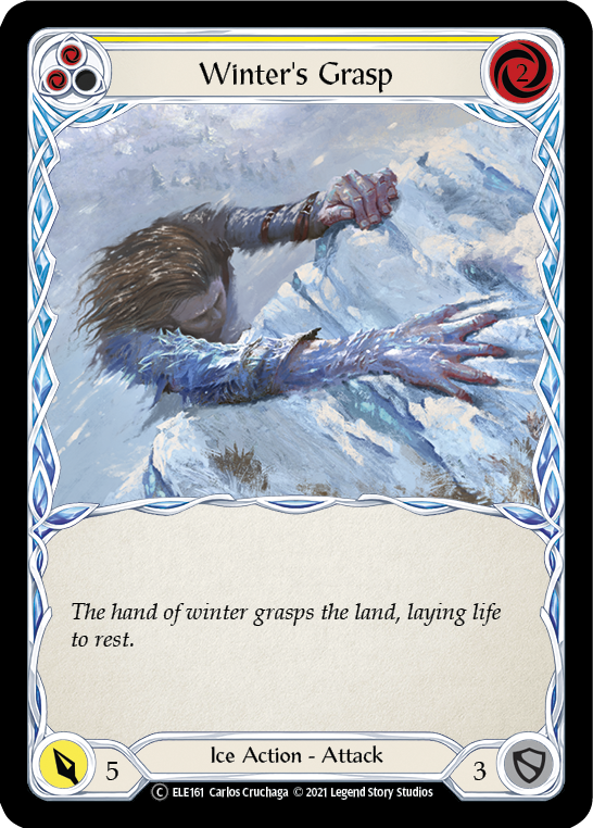 Winter's Grasp (Yellow) [U-ELE161] (Tales of Aria Unlimited)  Unlimited Rainbow Foil | Card Merchant Takapuna