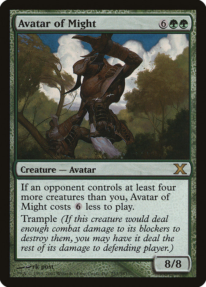 Avatar of Might [Tenth Edition] | Card Merchant Takapuna