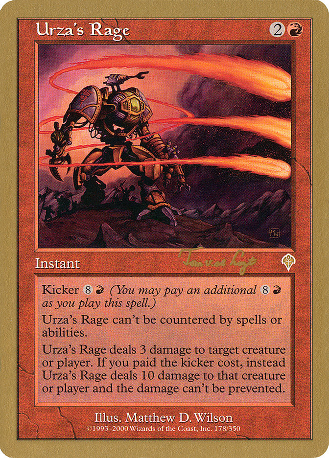 Urza's Rage (Tom van de Logt) [World Championship Decks 2001] | Card Merchant Takapuna