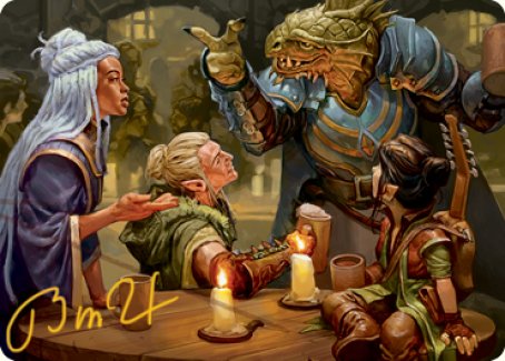 You Meet in a Tavern Art Card (Gold-Stamped Signature) [Dungeons & Dragons: Adventures in the Forgotten Realms Art Series] | Card Merchant Takapuna