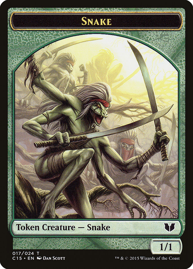 Snake Token (017/024) [Commander 2015 Tokens] | Card Merchant Takapuna