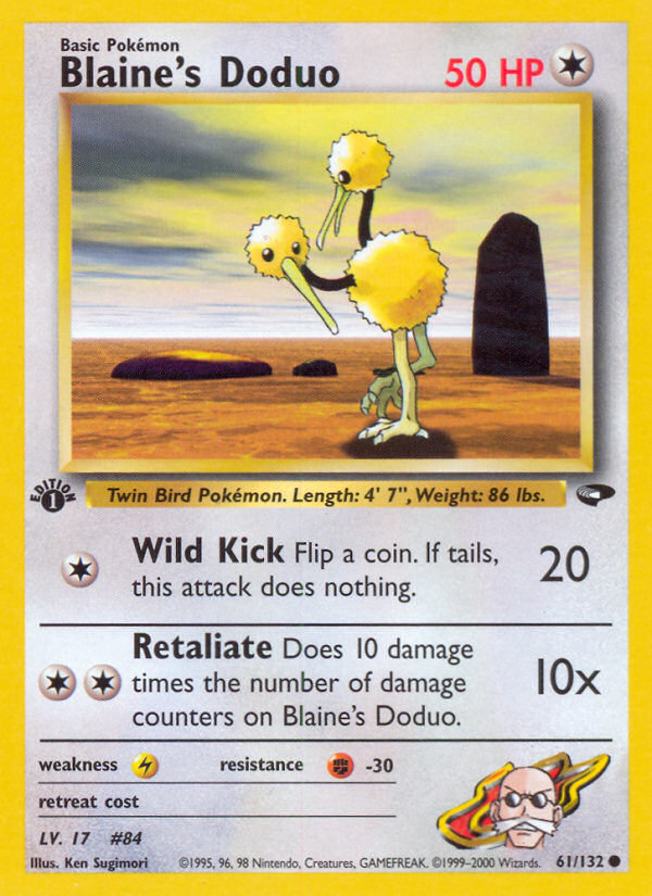 Blaine's Doduo (61/132) [Gym Challenge 1st Edition] | Card Merchant Takapuna