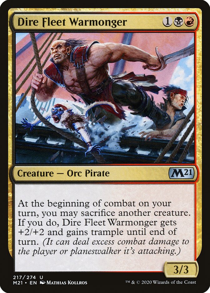 Dire Fleet Warmonger [Core Set 2021] | Card Merchant Takapuna