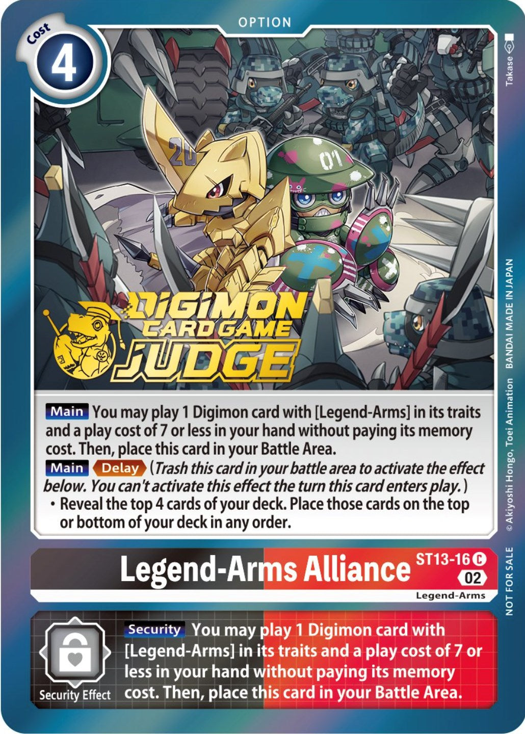 Legend-Arms Alliance [ST13-16] (Judge Pack 3) [Starter Deck: Ragnaloardmon Promos] | Card Merchant Takapuna