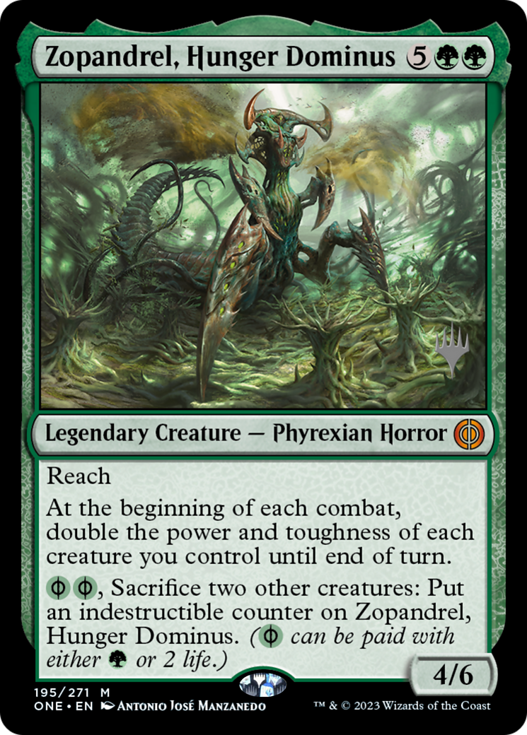 Zopandrel, Hunger Dominus (Promo Pack) [Phyrexia: All Will Be One Promos] | Card Merchant Takapuna