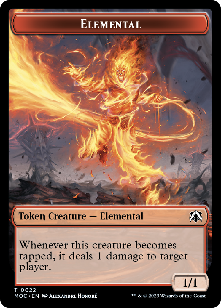 Elemental (22) // Elemental (9) Double-Sided Token [March of the Machine Commander Tokens] | Card Merchant Takapuna