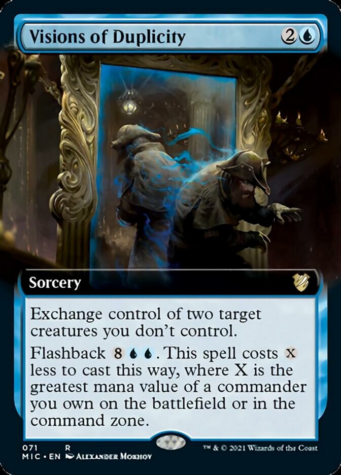 Visions of Duplicity (Extended Art) [Innistrad: Midnight Hunt Commander] | Card Merchant Takapuna