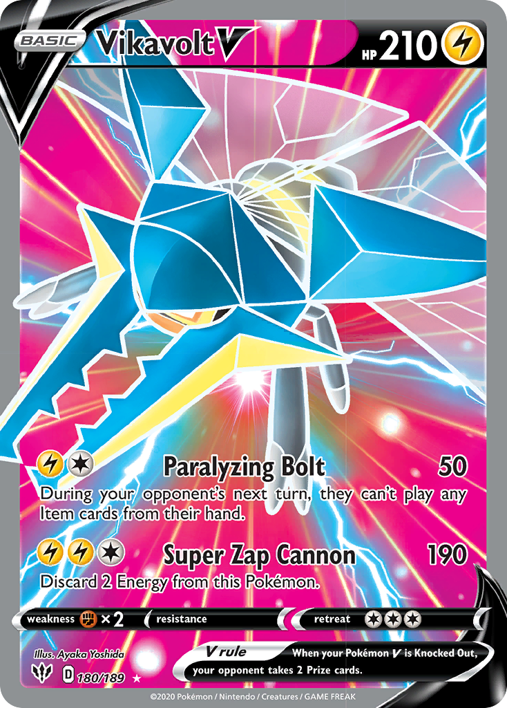 Vikavolt V (180/189) [Sword & Shield: Darkness Ablaze] | Card Merchant Takapuna