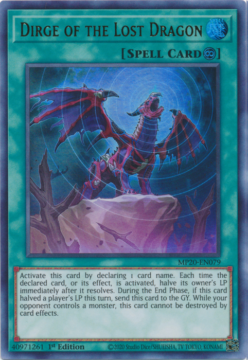 Dirge of the Lost Dragon [MP20-EN079] Ultra Rare | Card Merchant Takapuna