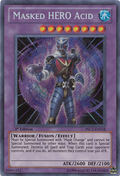 Masked Hero Acid [PRC1-EN018] Secret Rare | Card Merchant Takapuna