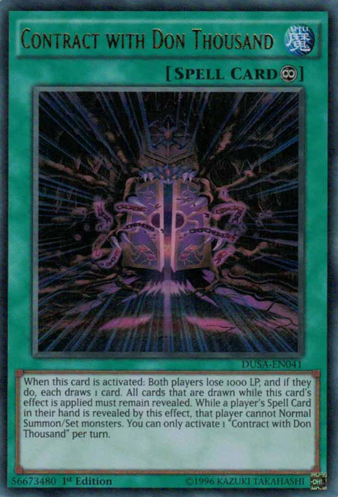 Contract with Don Thousand [DUSA-EN041] Ultra Rare | Card Merchant Takapuna