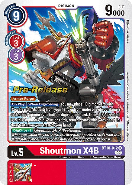 Shoutmon X4B [BT10-012] [Xros Encounter Pre-Release Cards] | Card Merchant Takapuna