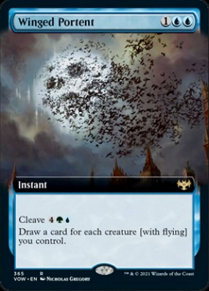 Winged Portent (Extended Art) [Innistrad: Crimson Vow] | Card Merchant Takapuna