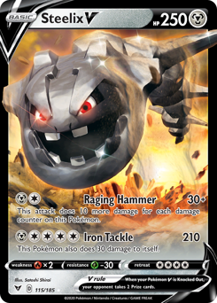 Steelix V (115/185) [Sword & Shield: Vivid Voltage] | Card Merchant Takapuna