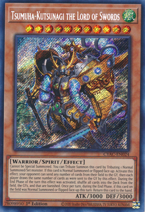 Tsumuha-Kutsunagi the Lord of Swords [CYAC-EN024] Secret Rare | Card Merchant Takapuna