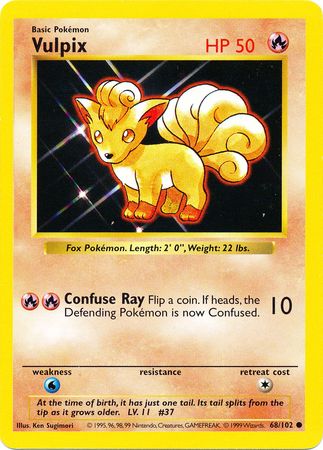 Vulpix (68/102) [Base Set Shadowless Unlimited] | Card Merchant Takapuna