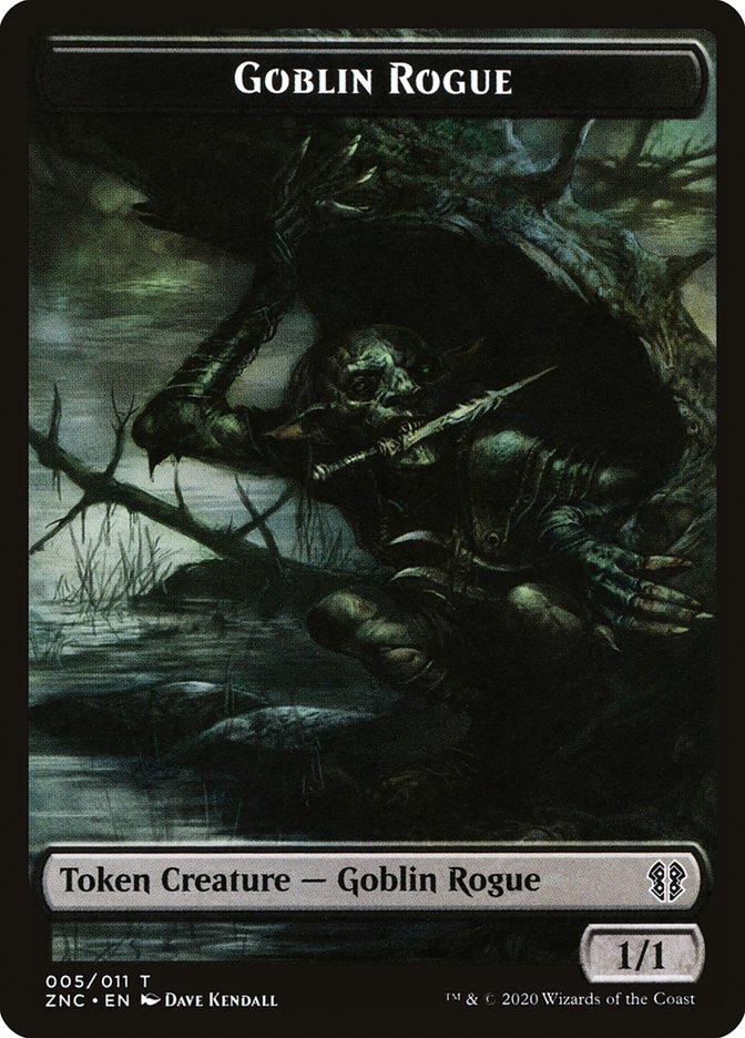 Faerie Rogue // Goblin Rogue Double-Sided Token [Zendikar Rising Commander Tokens] | Card Merchant Takapuna