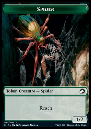 Beast (008) // Spider Double-Sided Token [Innistrad: Midnight Hunt Tokens] | Card Merchant Takapuna