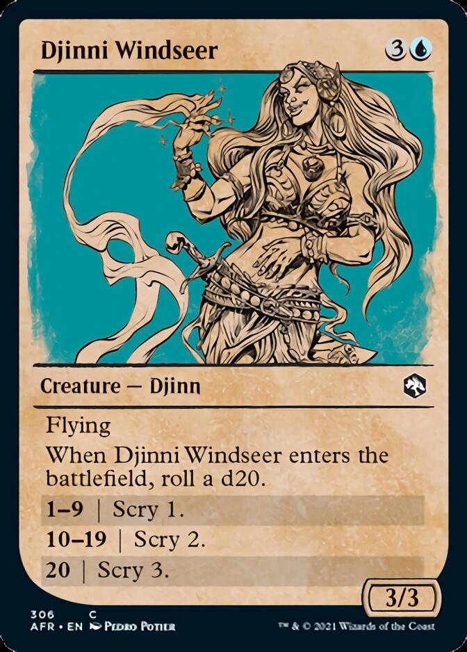 Djinni Windseer (Showcase) [Dungeons & Dragons: Adventures in the Forgotten Realms] | Card Merchant Takapuna