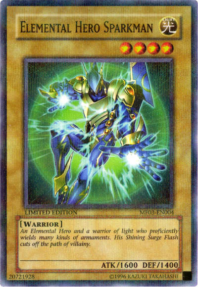 Elemental Hero Sparkman [MF03-EN004] Parallel Rare | Card Merchant Takapuna