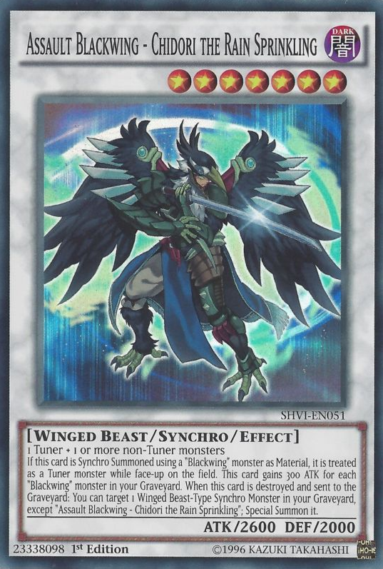 Assault Blackwing - Chidori the Rain Sprinkling [SHVI-EN051] Super Rare | Card Merchant Takapuna