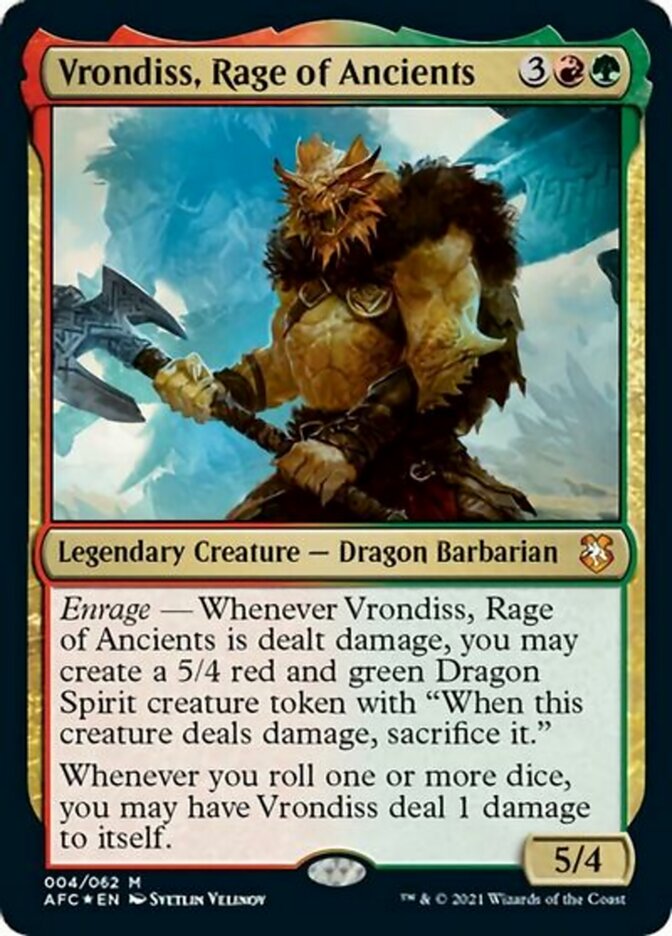 Vrondiss, Rage of Ancients (Display Commander) [Dungeons & Dragons: Adventures in the Forgotten Realms Commander] | Card Merchant Takapuna