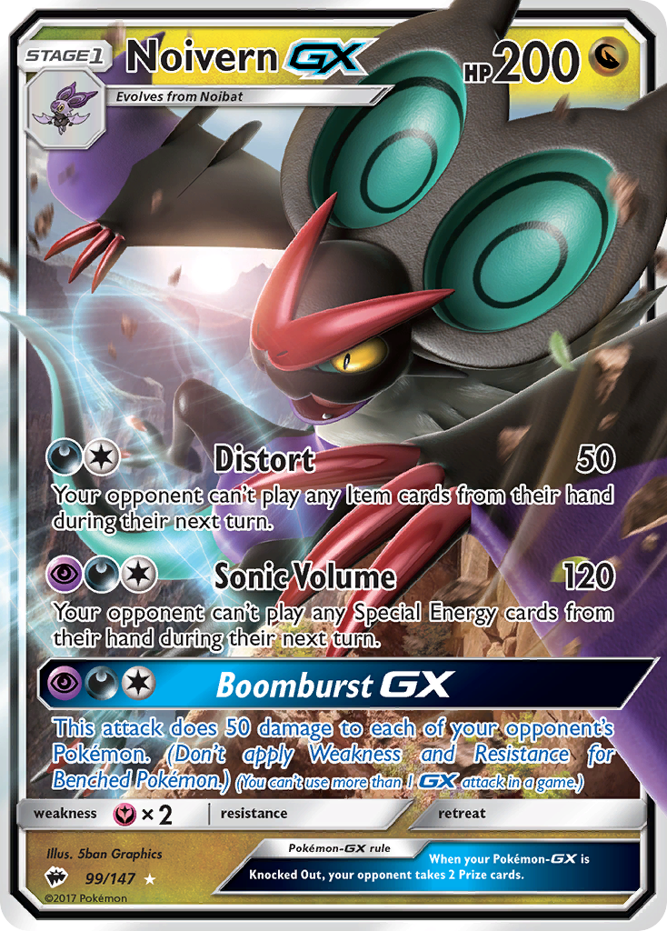 Noivern GX (99/147) [Sun & Moon: Burning Shadows] | Card Merchant Takapuna