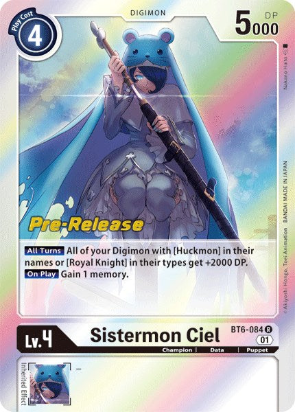 Sistermon Ciel [BT6-084] [Double Diamond Pre-Release Cards] | Card Merchant Takapuna