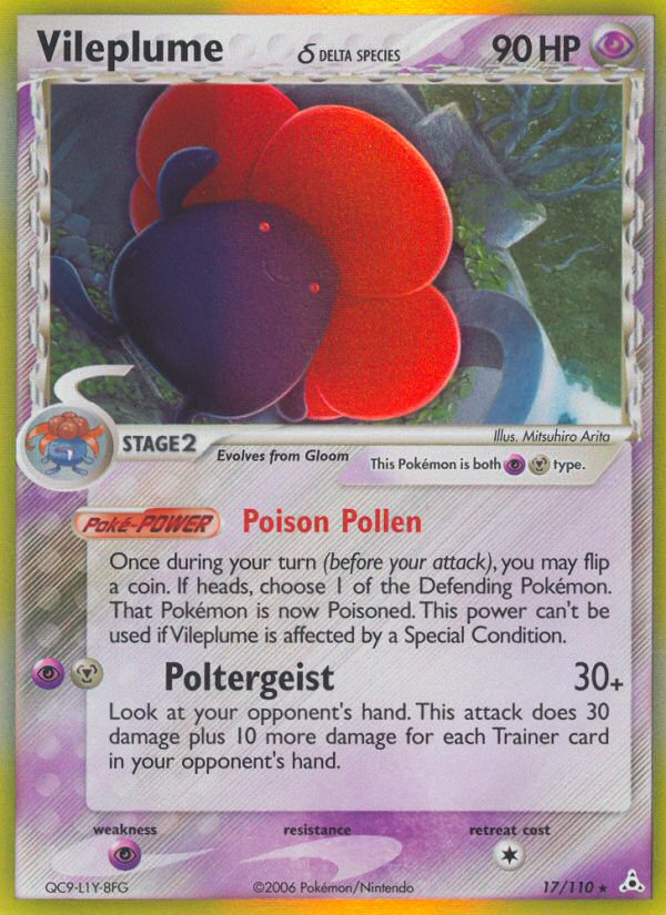 Vileplume (17/110) (Delta Species) [EX: Holon Phantoms] | Card Merchant Takapuna