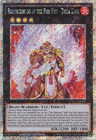 Brotherhood of the Fire Fist - Tiger King [CT11-EN001] Secret Rare | Card Merchant Takapuna