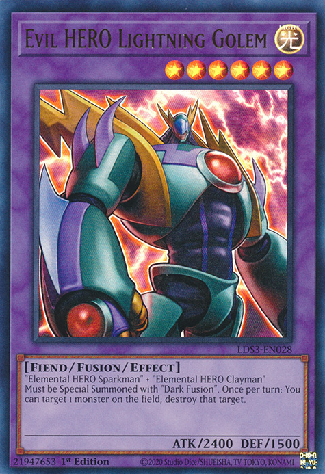 Evil HERO Lightning Golem [LDS3-EN028] Ultra Rare | Card Merchant Takapuna