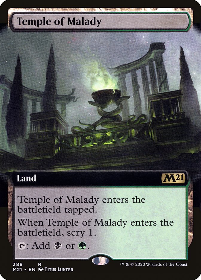 Temple of Malady (Extended Art) [Core Set 2021] | Card Merchant Takapuna