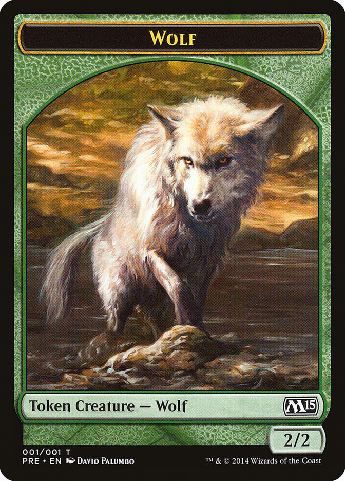 Wolf Token [Magic 2015 Prerelease Promos] | Card Merchant Takapuna