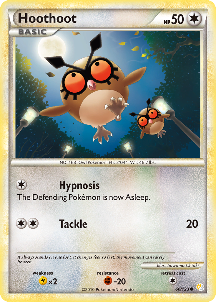 Hoothoot (66/123) [HeartGold & SoulSilver: Base Set] | Card Merchant Takapuna