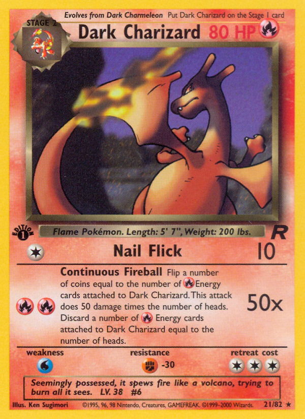 Dark Charizard (21/82) [Team Rocket 1st Edition] | Card Merchant Takapuna