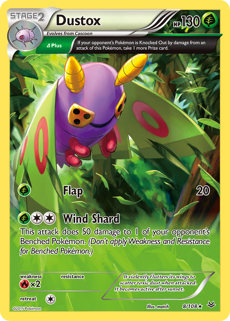 Dustox (8/108) [XY: Roaring Skies] | Card Merchant Takapuna