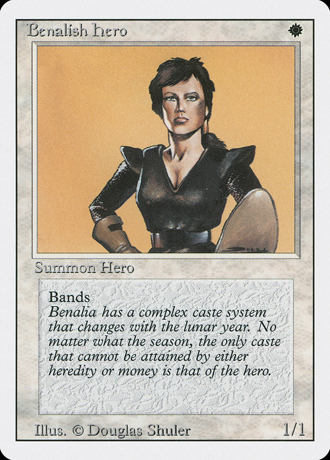 Benalish Hero [Revised Edition] | Card Merchant Takapuna