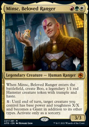 Minsc, Beloved Ranger (Promo Pack) [Dungeons & Dragons: Adventures in the Forgotten Realms Promos] | Card Merchant Takapuna