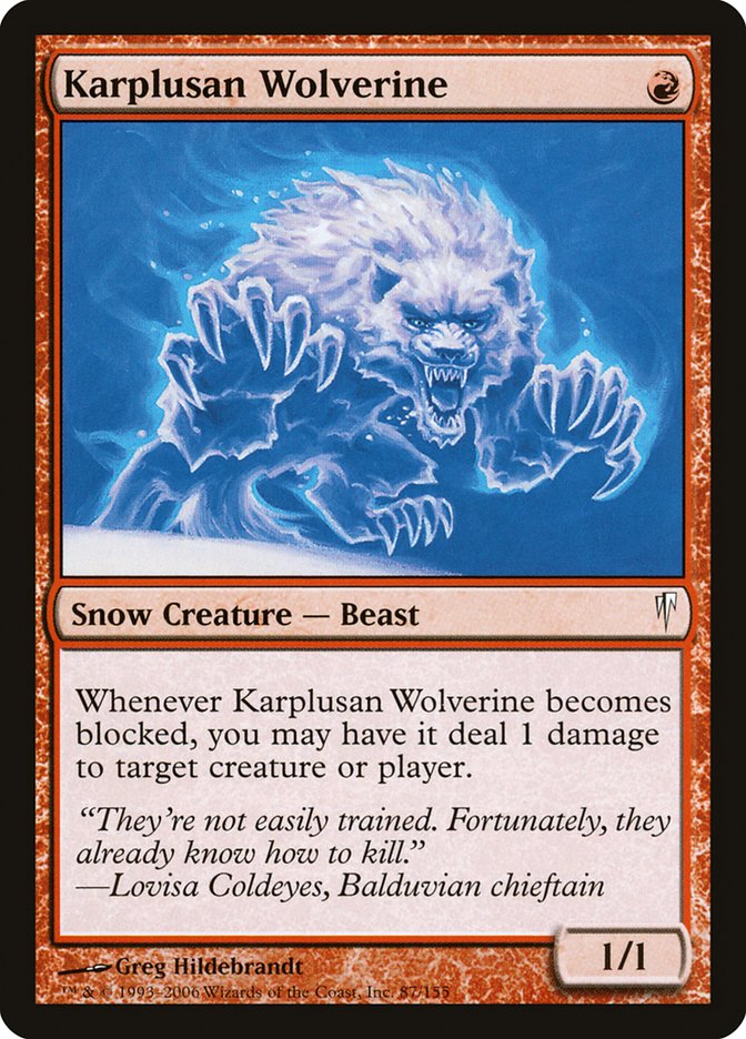 Karplusan Wolverine [Coldsnap] | Card Merchant Takapuna