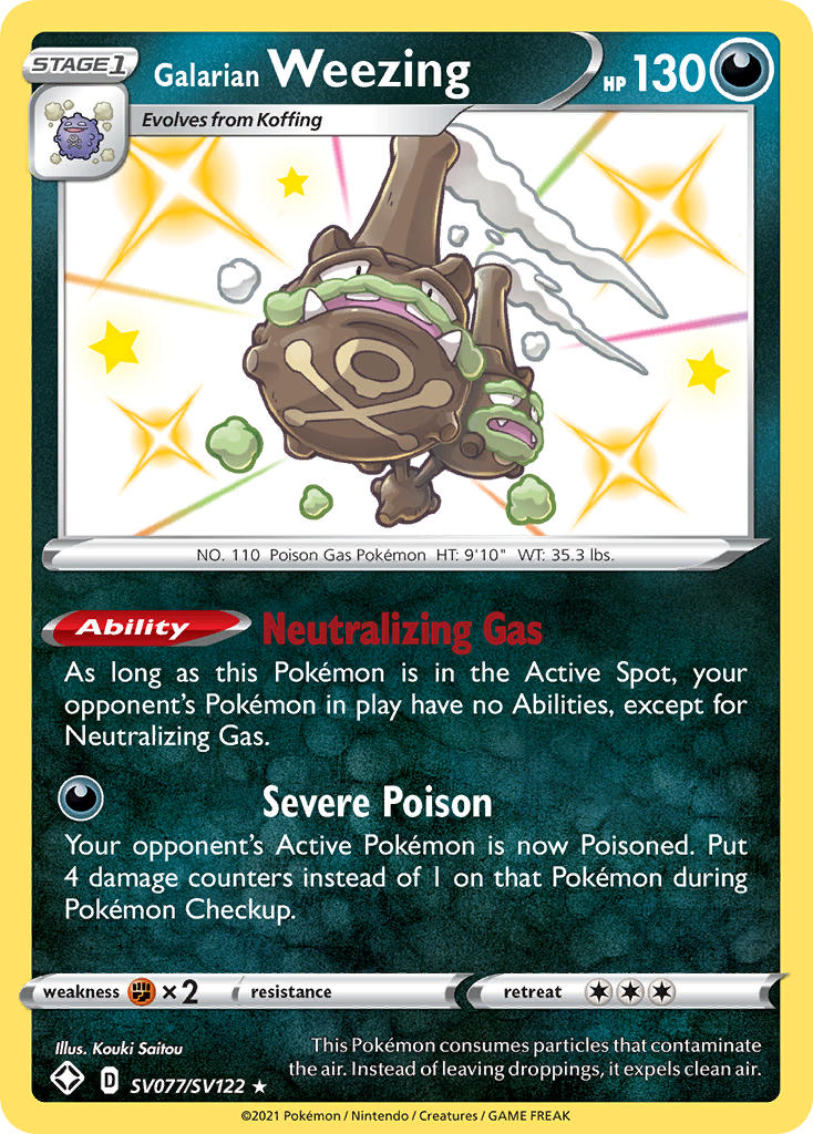 Galarian Weezing (SV077/SV122) [Sword & Shield: Shining Fates] | Card Merchant Takapuna