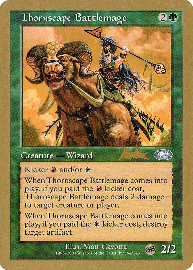 Thornscape Battlemage (Brian Kibler) (SB) [World Championship Decks 2002] | Card Merchant Takapuna