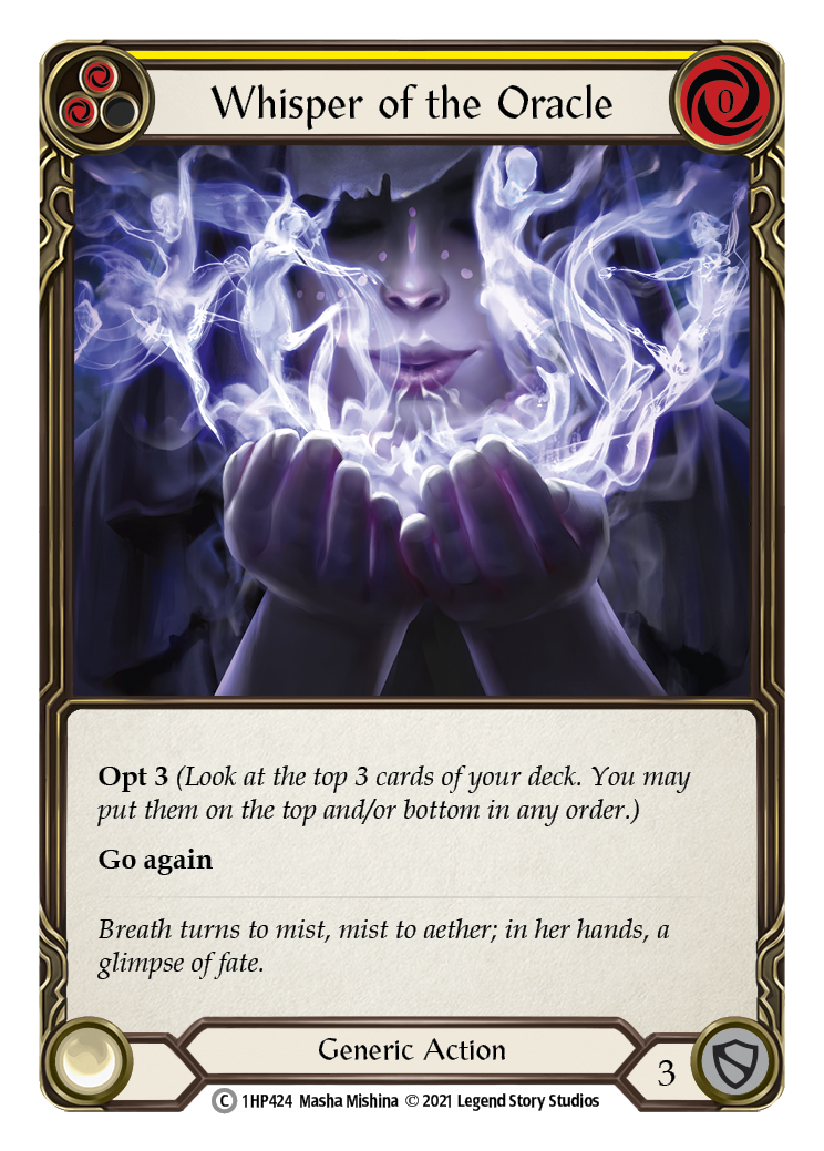 Whisper of the Oracle (Yellow) [1HP424] (History Pack 1) | Card Merchant Takapuna