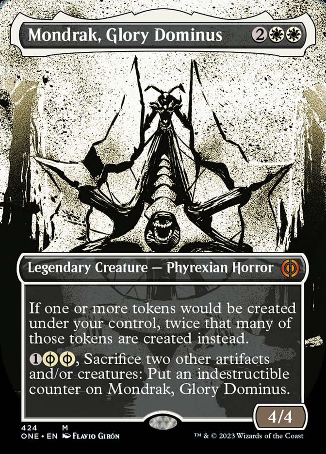 Mondrak, Glory Dominus (Borderless Ichor Step-and-Compleat Foil) [Phyrexia: All Will Be One] | Card Merchant Takapuna