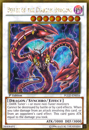 Beelze of the Diabolic Dragons [PGLD-EN016] Gold Secret Rare | Card Merchant Takapuna