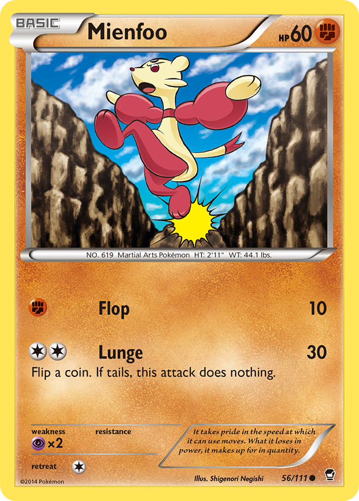 Mienfoo (56/111) [XY: Furious Fists] | Card Merchant Takapuna