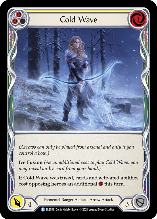 Cold Wave (Yellow) [ELE039] (Tales of Aria)  1st Edition Normal | Card Merchant Takapuna